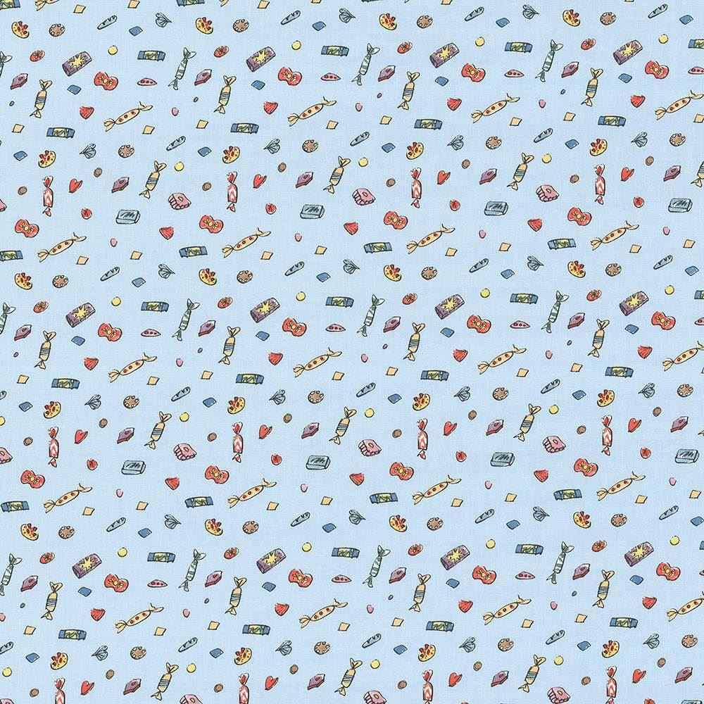 Lickswishy Sweet Blue Sky by Kasmir Fabric 1445 100% Cotton
 TURKEY </p><p>Repeat: Horizontal: 9 1/8 inches and Vertical: 12 5/8 inches 55 - Fabric Carolina -