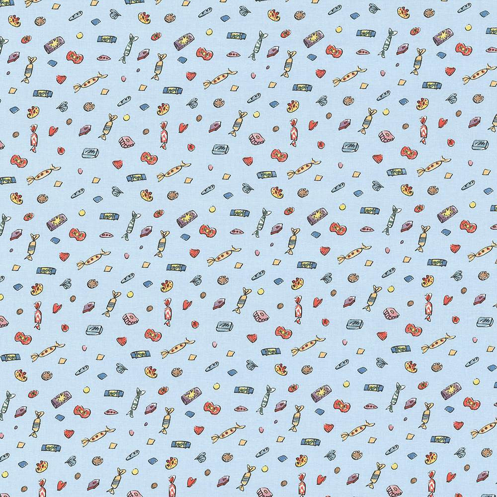 Lickswishy Sweet Blue Sky by Kasmir Fabric 1445 100% Cotton
 TURKEY </p><p>Repeat: Horizontal: 9 1/8 inches and Vertical: 12 5/8 inches 55 - Fabric Carolina -