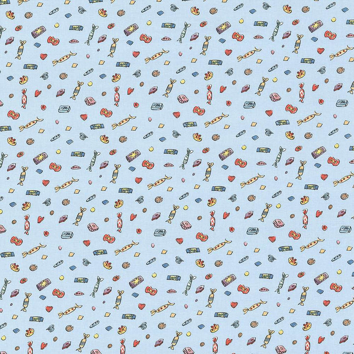Lickswishy Sweet Blue Sky by Kasmir Fabric 1445 100% Cotton
 TURKEY </p><p>Repeat: Horizontal: 9 1/8 inches and Vertical: 12 5/8 inches 55 - Fabric Carolina -