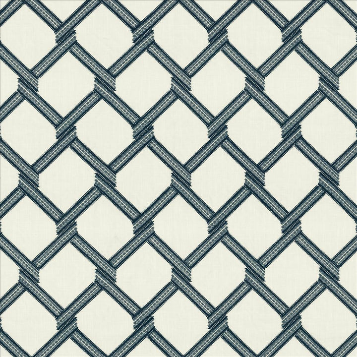 Link Navy  by Kasmir Fabric See sample 73% Polyester
27% Cotton
 INDIA Not Tested </p><p>Repeat: Horizontal: 6 4/8 inches and Vertical: 9 2/8 inches 54  - Fabric Carolina -