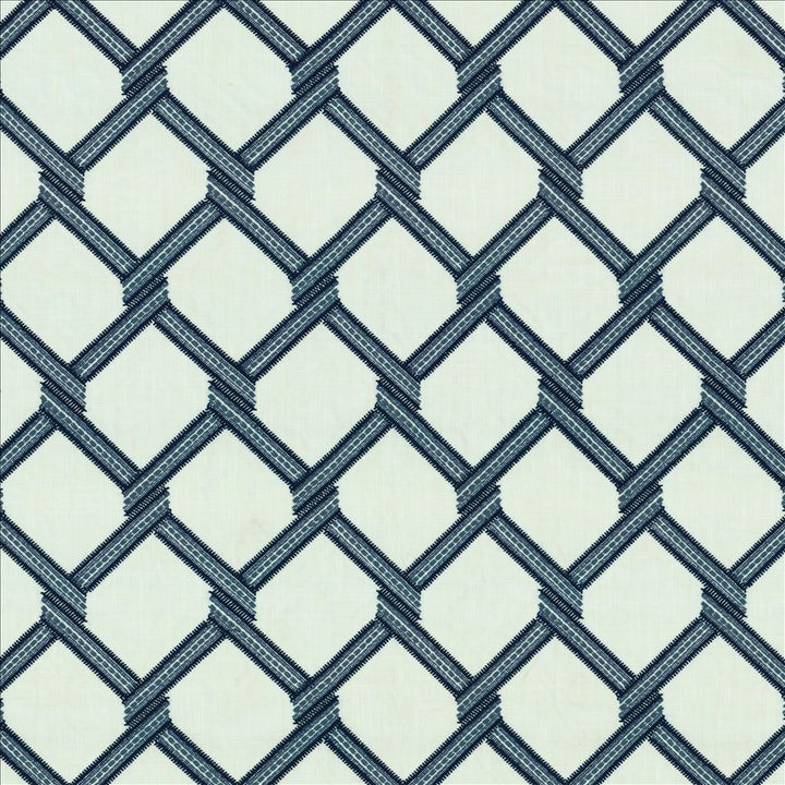Link Navy by Kasmir Fabric 5156 73% Polyester 27% Cotton INDIA Not Tested Horizontal: 6 4/8 inches and Vertical: 9 2/8 inches 54 - Fabric Carolina -