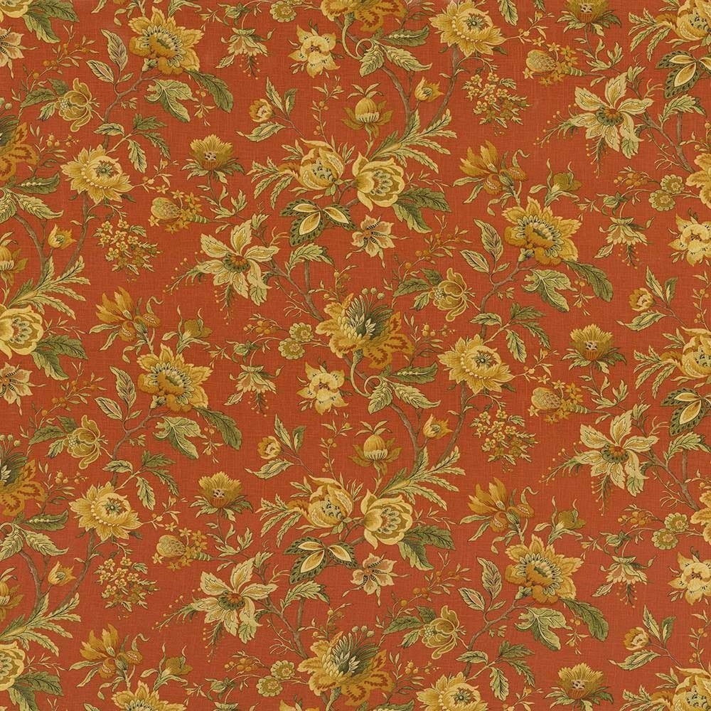 Lismore Garden Vermillion by Kasmir Fabric 1417 CHINA 12,000 Wyzenbeek Double Rubs H: 27 inches, V:27 inches 54 - 55 - Fabric Carolina - Kasmir