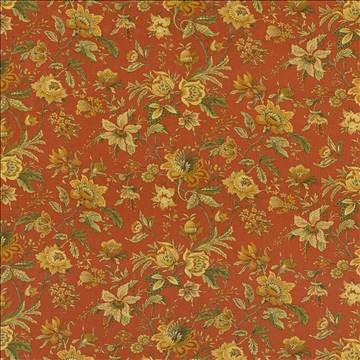 Lismore Garden Vermillion by Kasmir Fabric 1417 55% Linen 45% Rayon CHINA 12,000 Wyzenbeek Double Rubs H: 27 inches, V: 27 inches 54 - 55 - Fabric Carolina - Kasmir