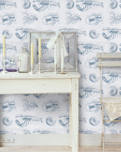 LOBSTER Blue Premium Wallpaper (WP20014) by Mind The Gap