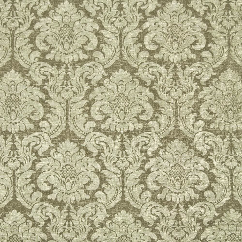 Loren Damask Moss by Kasmir Fabric 1385 70% Acrylic
30% Polyester
 CHINA </p><p>Repeat: Horizontal: 14 inches and Vertical: 18 inches 56 - Fabric Carolina -