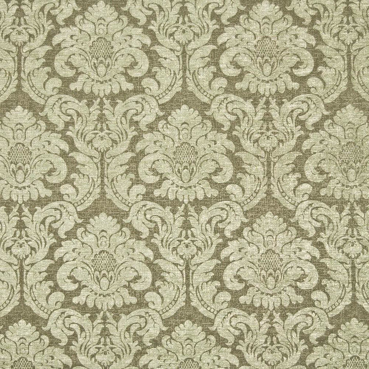 Loren Damask Moss  by Kasmir Fabric See sample 70% Acrylic
30% Polyester
 CHINA 48,000 Wyzenbeek Double Rubs </p><p>Repeat: Horizontal: 14 inches and Vertical: 18 inches 56  - Fabric Carolina -