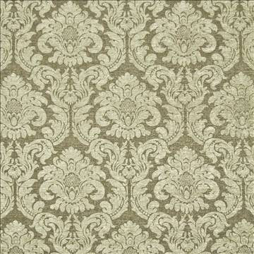 Loren Damask Moss by Kasmir Fabric 1385 70% Acrylic 30% Polyester CHINA 48,000 Wyzenbeek Double Rubs H: 14 inches, V: 18 inches 56 - Fabric Carolina - Kasmir
