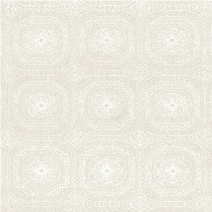 Lorena Off White by Kasmir Fabric 5156 70% Polyester 30% Cotton INDIA Not Tested Horizontal: 8 4/8 inches and Vertical: 9 inches 54 - Fabric Carolina -