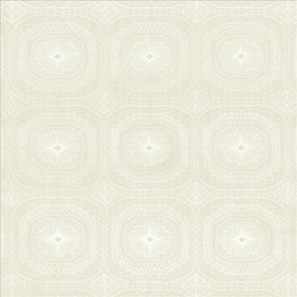 Lorena Off White by Kasmir Fabric 5156 70% Polyester
30% Cotton
 INDIA Not Tested </p><p>Repeat: Horizontal: 8 4/8 inches and Vertical: 9 inches 54 - Fabric Carolina -