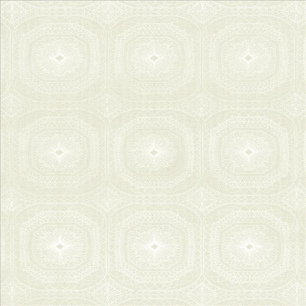Lorena Off White by Kasmir Fabric 5156 70% Polyester
30% Cotton
 INDIA </p><p>Repeat: Horizontal: 8 4/8 inches and Vertical: 9 inches 54 - Fabric Carolina -