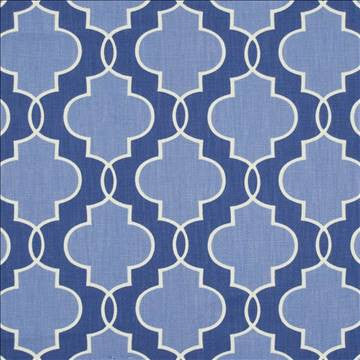 Loring Trellis Sapphire by Kasmir Fabric 1388 100% Cotton CHINA 14,000 Wyzenbeek Double Rubs H: 9 inches, V: 8 3/8 inches 54 - Fabric Carolina - Kasmir