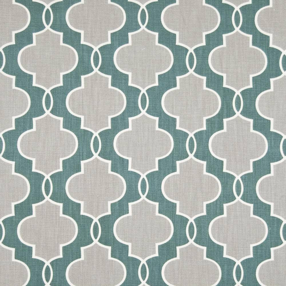 Loring Trellis Teal by Kasmir Fabric 1388 CHINA 14,000 Wyzenbeek Double Rubs H: 9 inches, V:8 3/8 inches 54 - Fabric Carolina - Kasmir