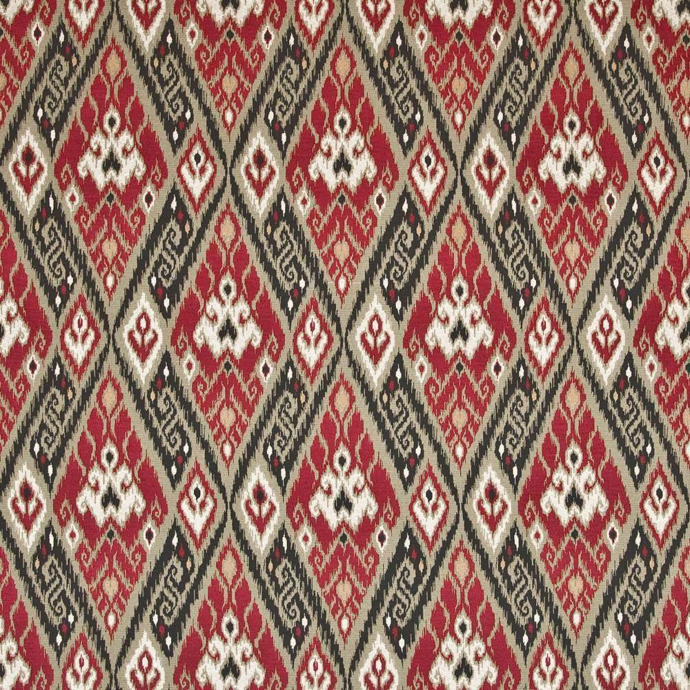 Los Indios Navajo Red by Kasmir Fabric 1397 CHINA 12,000 Wyzenbeek Double Rubs H: 14 inches, V:20 4/8 inches 54 - 56 - Fabric Carolina - Kasmir
