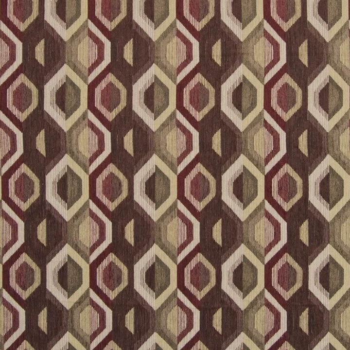 Los Ojos Garnet by Kasmir Fabric 1387 45% Rayon
39% Cotton
16% Polyester
 USA 36,000 Wyzenbeek Double Rubs </p><p>Repeat: Horizontal: 13 4/8 inches and Vertical: 7 inches 54 - Fabric Carolina -