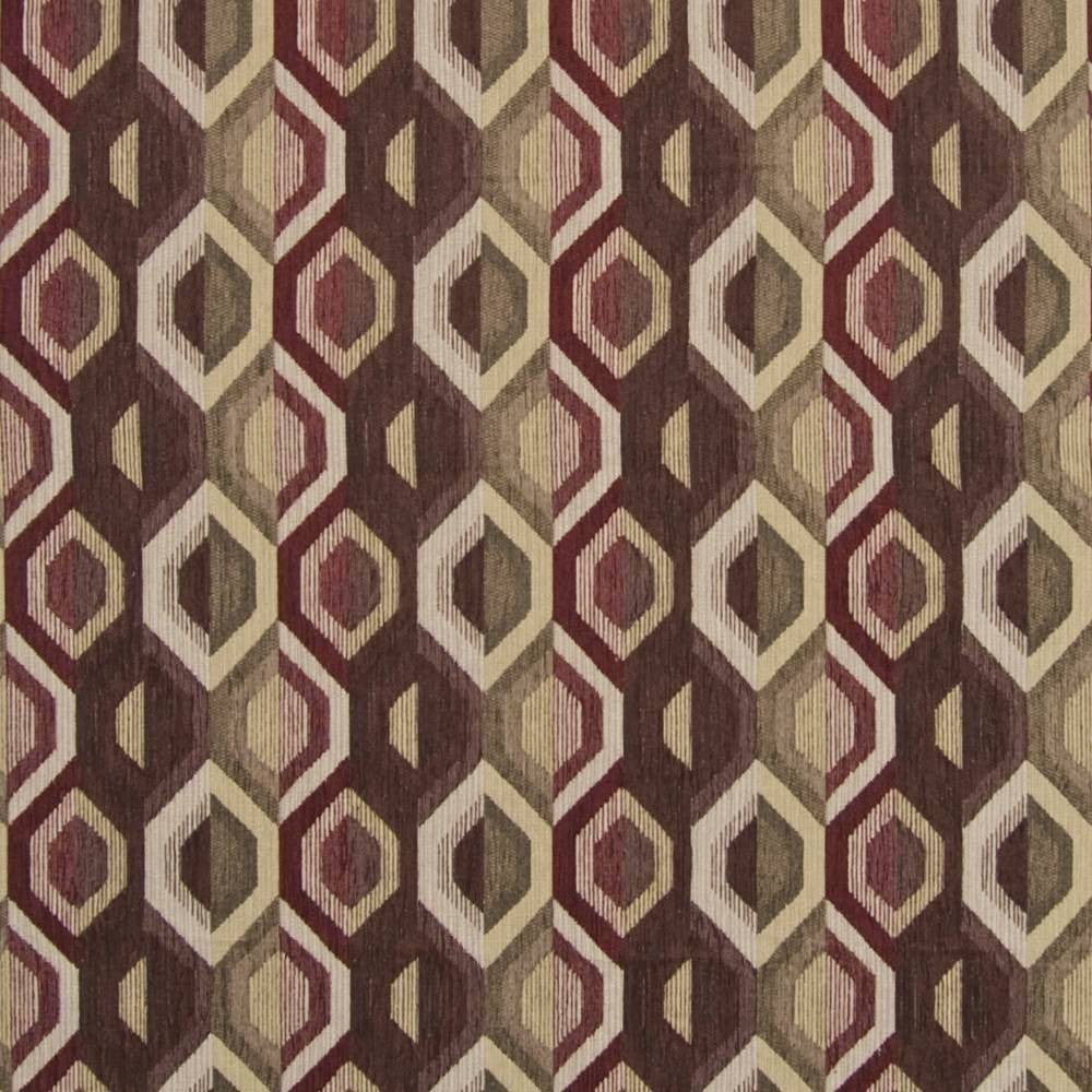Los Ojos Garnet by Kasmir Fabric 1387 USA 36,000 Wyzenbeek Double Rubs H: 13 4/8 inches, V:7 inches 54 - 58 - Fabric Carolina - Kasmir