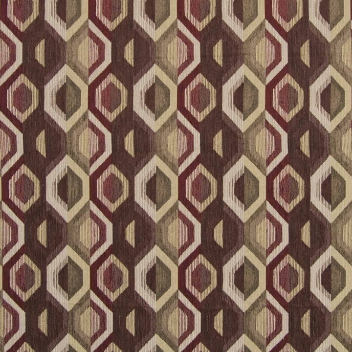 Los Ojos Garnet by Kasmir Fabric 1387 USA 36,000 Wyzenbeek Double Rubs H: 13 4/8 inches, V:7 inches 54 - 58 - Fabric Carolina - Kasmir
