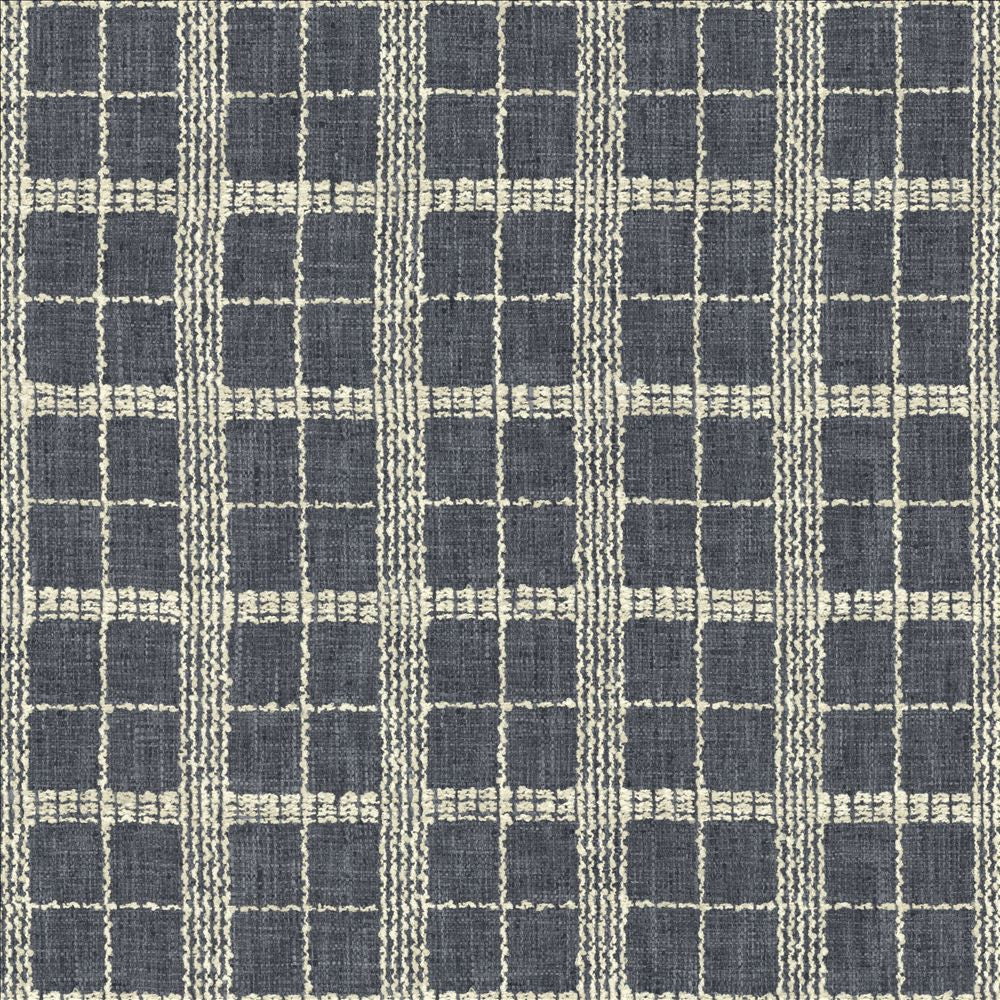 Lourdes Check Marina by Kasmir Fabric 1472 100% Polyester
 INDIA 51,000 Wyzenbeek Double Rubs </p><p>Repeat: Horizontal: 3 3/8 inches and Vertical: 3 3/8 inches 54 - Fabric Carolina -