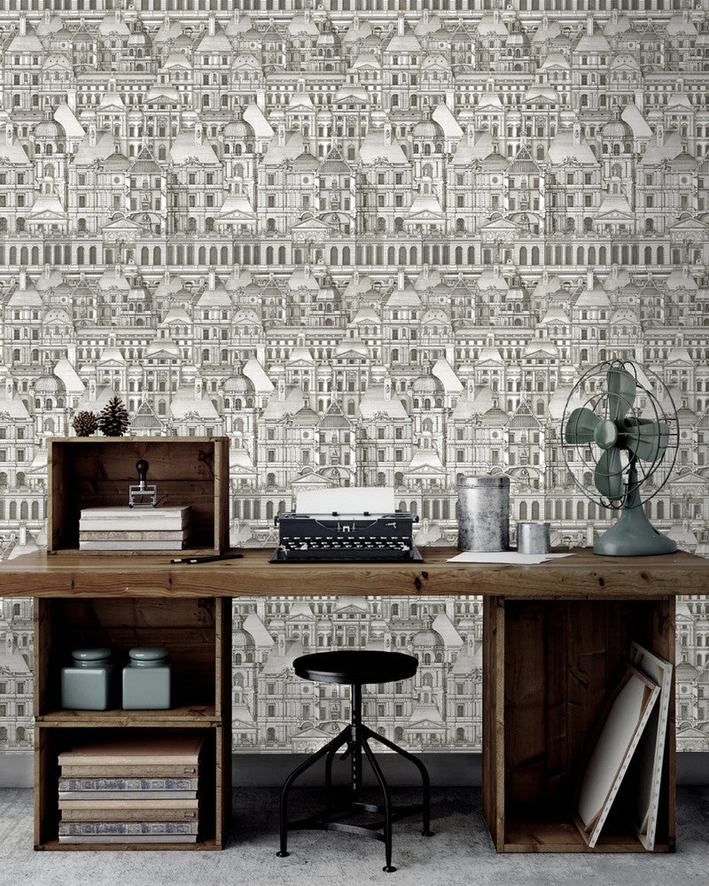 Louvre Wallpaper by Mind the Gap Designer Wallpaper WALLPAPER DESIGNER COLLECTION Non-woven Made in Europe Paste the wall 3 rolls x 20.5 x 3.25 yards - Swanky Fabrics -