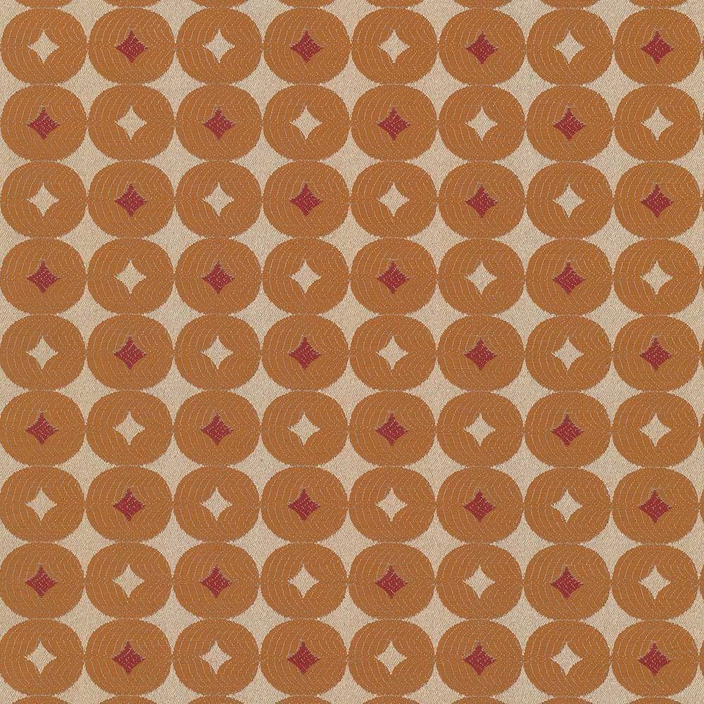 Luciana Cantaloupe by Kasmir Fabric 5070 CHINA 21,000 Wyzenbeek Double Rubs H: 2 4/8 inches, V:2 4/8 inches 56 - 58 - Fabric Carolina - Kasmir