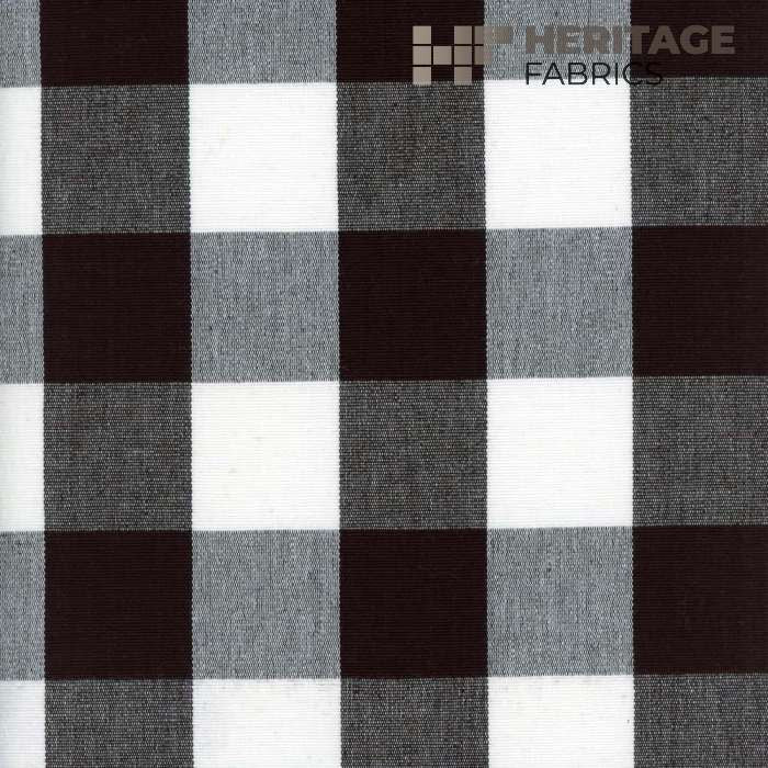 Lyme Black/White by Heritage Fabric - 100% Cotton India 9,000 Horizontal: 3.25" and Vertical: 3.25" 54" - Fabric Carolina -