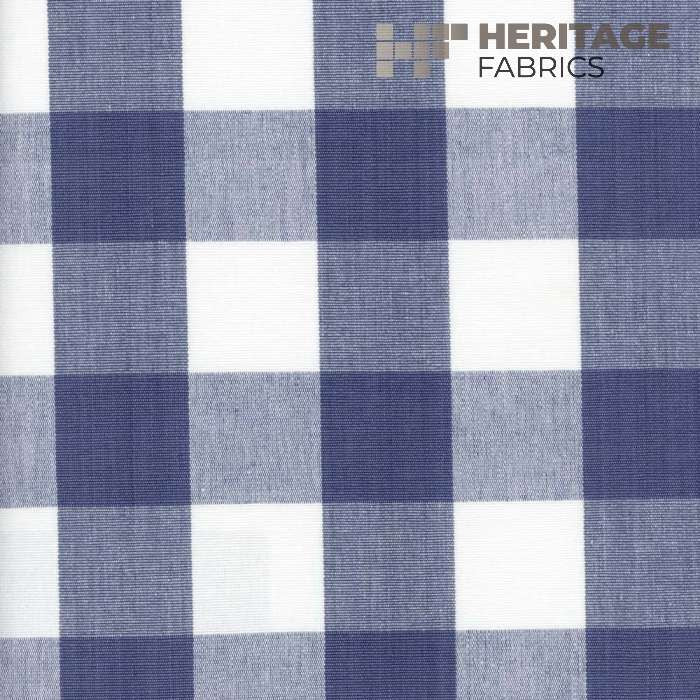 Lyme French Blue by Heritage Fabric - 100% Cotton India 9,000 Horizontal: 3.25" and Vertical: 3.25" 54" - Fabric Carolina -