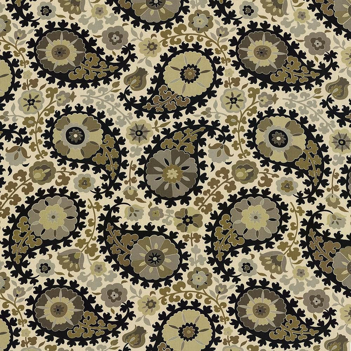 Macari Ebony by Kasmir Fabric 1416 100% Cotton
 USA </p><p>Repeat: Horizontal: 27 inches and Vertical: 36 inches 54 - Fabric Carolina -