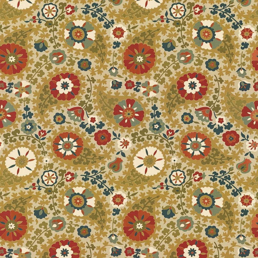 Macari Garden  by Kasmir Fabric 1418 100% Cotton  USA  </p><p>Repeat: Horizontal: 27 inches and Vertical: 36 inches 54  - Fabric Carolina -