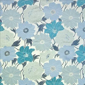 Macau Garden Turquoise by Kasmir Fabric 1406 82% Rayon 18% Polyester CHINA 15,000 Wyzenbeek Double Rubs H: 29 inches, V: 27 inches 54 - Fabric Carolina - Kasmir
