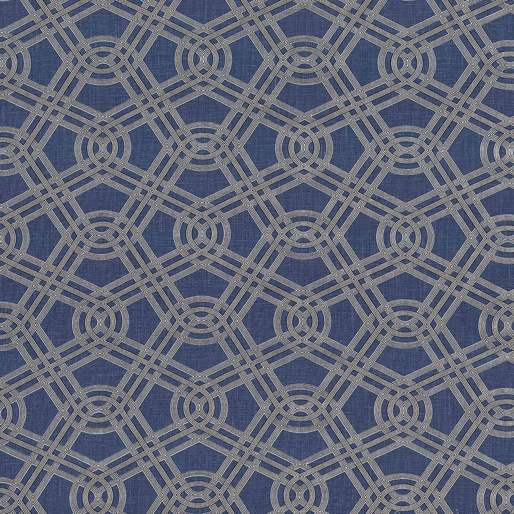 Macrame Bluebird by Kasmir Fabric 5088 55% Linen
45% Cotton
 CHINA </p><p>Repeat: Horizontal: 13 4/8 inches and Vertical: 12 2/8 inches 54 - Fabric Carolina -