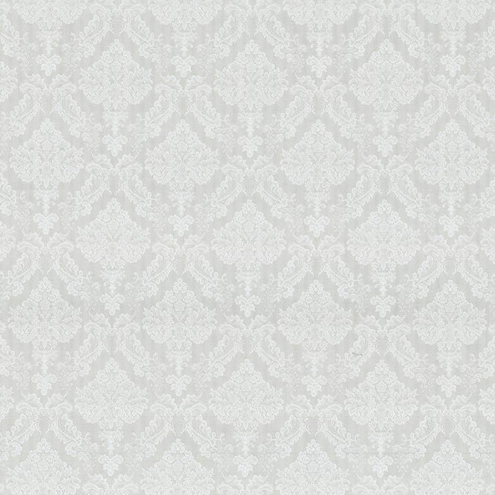 Mademoiselle White by Kasmir Fabric 5077 TURKEY Not Tested H: 7 6/8 inches, V:10 inches 56 - 57 - Fabric Carolina - Kasmir
