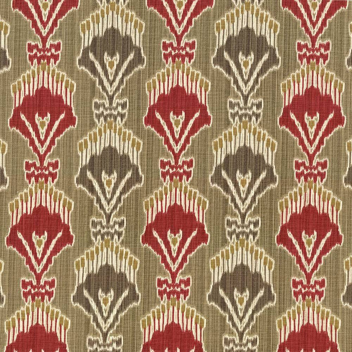 Madras Ruby by Kasmir Fabric 5064 CHINA 15,000 Wyzenbeek Double Rubs H: 13 4/8 inches, V:12 5/8 inches 54 - Fabric Carolina - Kasmir