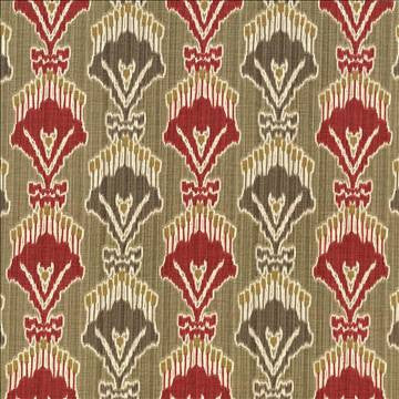 Madras Ruby by Kasmir Fabric 5064 55% Linen 45% Viscose CHINA 15,000 Wyzenbeek Double Rubs H: 13 4/8 inches, V: 12 5/8 inches 54 - Fabric Carolina - Kasmir