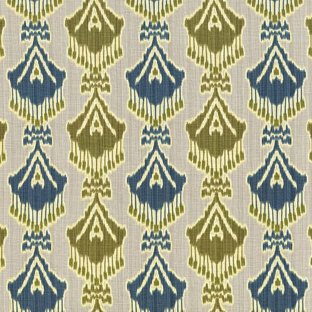 Madras Turquoise by Kasmir Fabric 5065 CHINA 15,000 Wyzenbeek Double Rubs H: 13 4/8 inches, V:12 5/8 inches 54 - Fabric Carolina - Kasmir