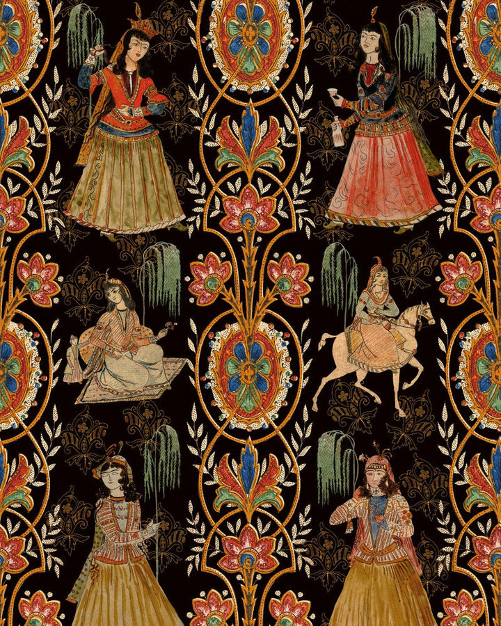 Maghrebian Folktale Wallpaper by Mind the Gap Designer Wallpaper TALES OF MAGHREB Textured Matte Made in Europe Paste the wall 1 roll x 20.47 x 9.8 yards - Swanky Fabrics -