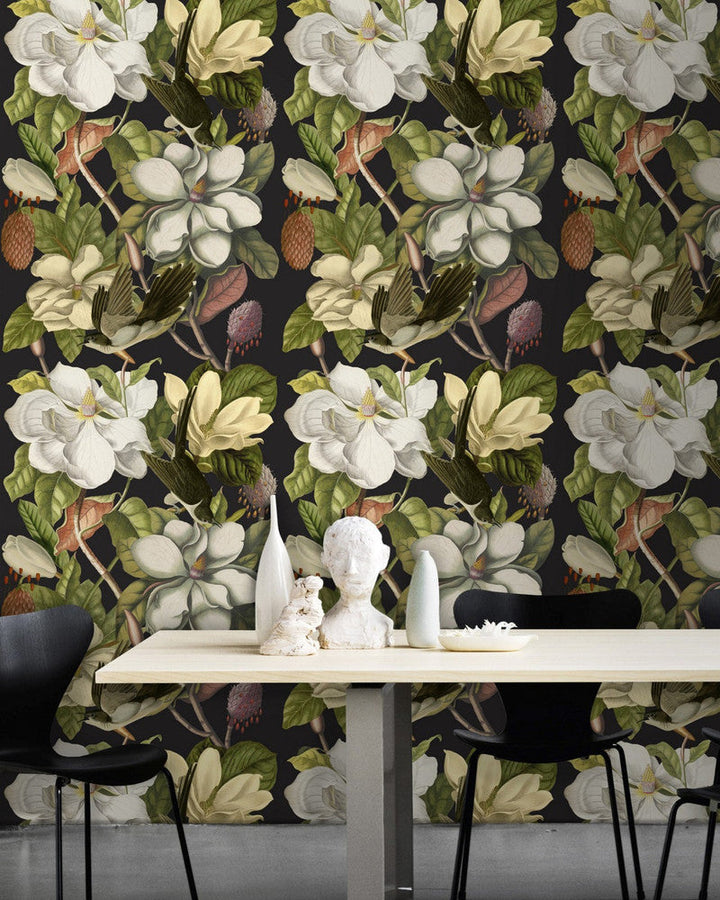 Magnolia Wallpaper by Mind the Gap Designer Wallpaper PREMIUM DESIGNER WALLPAPER COLLECTION Non-woven Made in Europe Paste the wall 3 rolls x 20.5 x 3.25 yards - Swanky Fabrics -