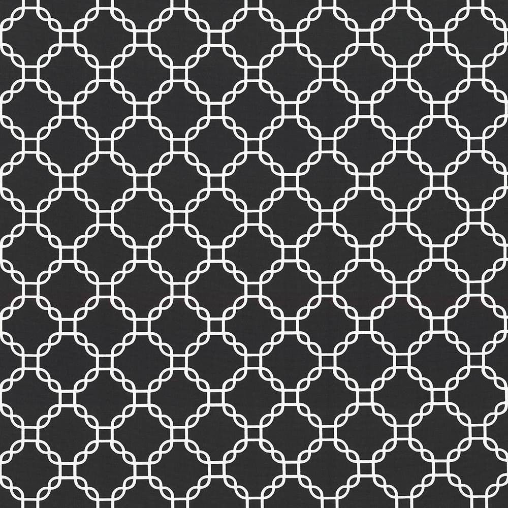 Mahina Trellis Black by Kasmir Fabric 5105 USA H: 4 4/8 inches, V:4 4/8 inches 53 - 54 - Fabric Carolina - Kasmir