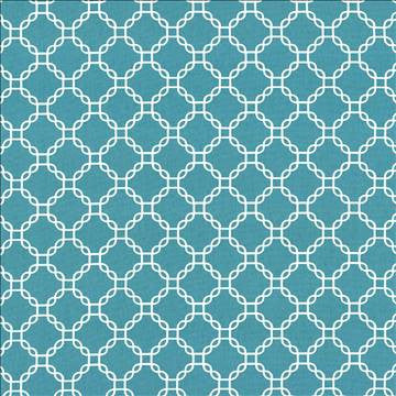 Mahina Trellis Turquoise by Kasmir Fabric 5107 100% Cotton USA 51,000 Wyzenbeek Double Rubs H: 4 4/8 inches, V: 4 4/8 inches 53 - 54 - Fabric Carolina - Kasmir