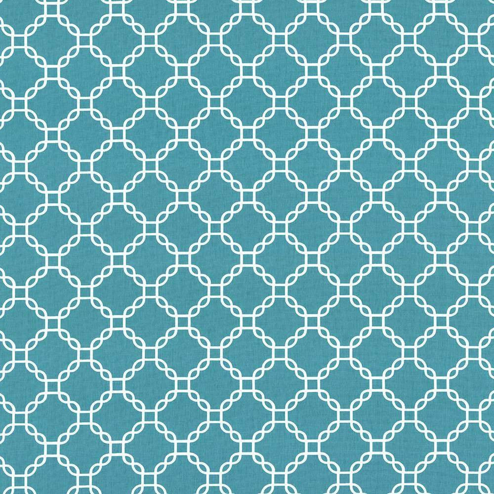 Mahina Trellis Turquoise by Kasmir Fabric 5107 USA H: 4 4/8 inches, V:4 4/8 inches 53 - 54 - Fabric Carolina - Kasmir