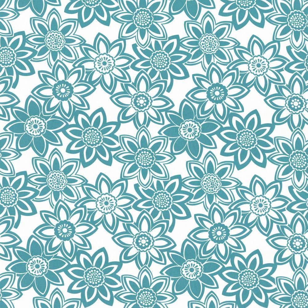 Mahina Turquoise by Kasmir Fabric 5107 USA H: 27 inches, V:24 6/8 inches 53 - 54 - Fabric Carolina - Kasmir