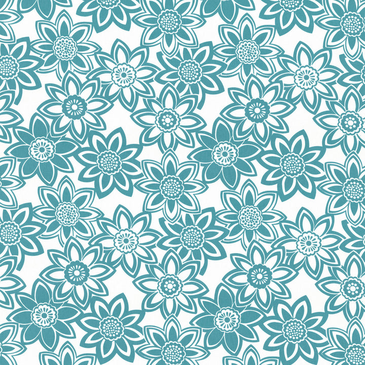 Mahina Turquoise by Kasmir Fabric 5107 100% Cotton
 USA </p><p>Repeat: Horizontal: 27 inches and Vertical: 24 6/8 inches 53 - 54 - Fabric Carolina -