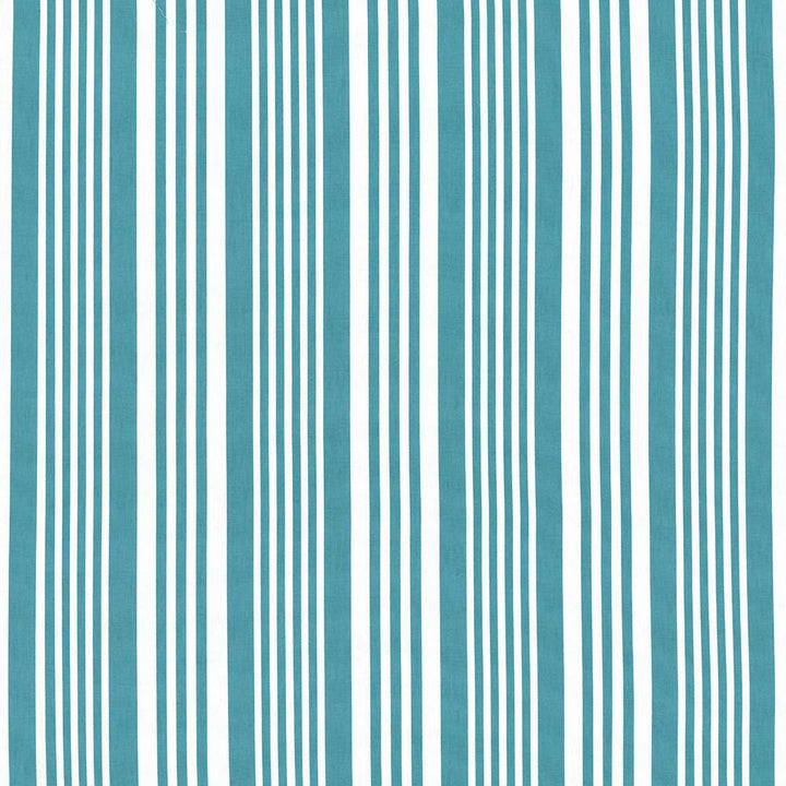 Mahina Stripe Turquoise by Kasmir Fabric 5107 100% Cotton
 USA </p><p>Repeat: Horizontal: 9 inches and Vertical: N/A 53 - 54 - Fabric Carolina -