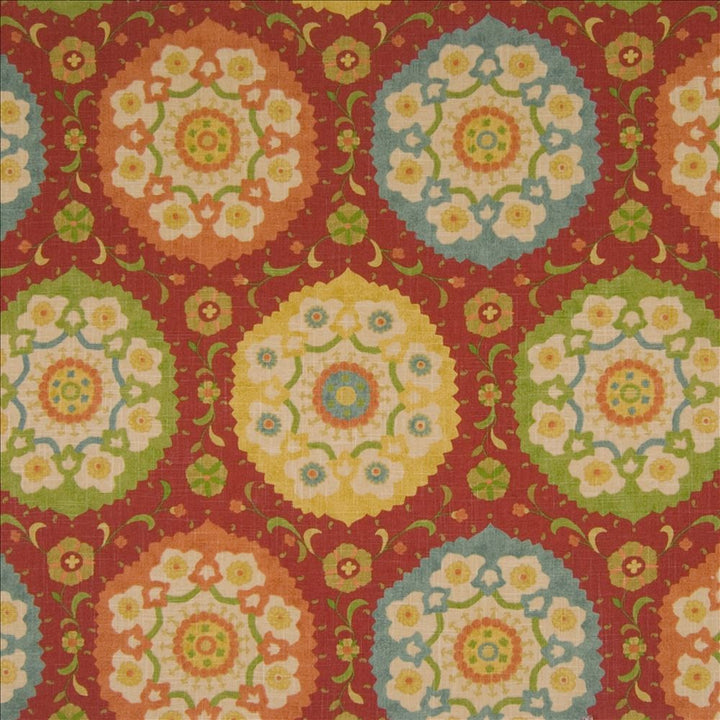 Maitland Manor Cadmium by Kasmir Fabric 1367 55% Flax
45% Viscose
 CHINA </p><p>Repeat: Horizontal: 27 inches and Vertical: 25 2/8 inches 54 - 55 - Fabric Carolina -