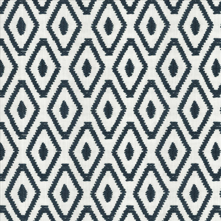 Malawi Navy  by Kasmir Fabric See sample 82% Polyester
11% Cotton
7% Linen
 INDIA Not Tested </p><p>Repeat: Horizontal: 3 3/8 inches and Vertical: 6 3/8 inches 54  - Fabric Carolina -