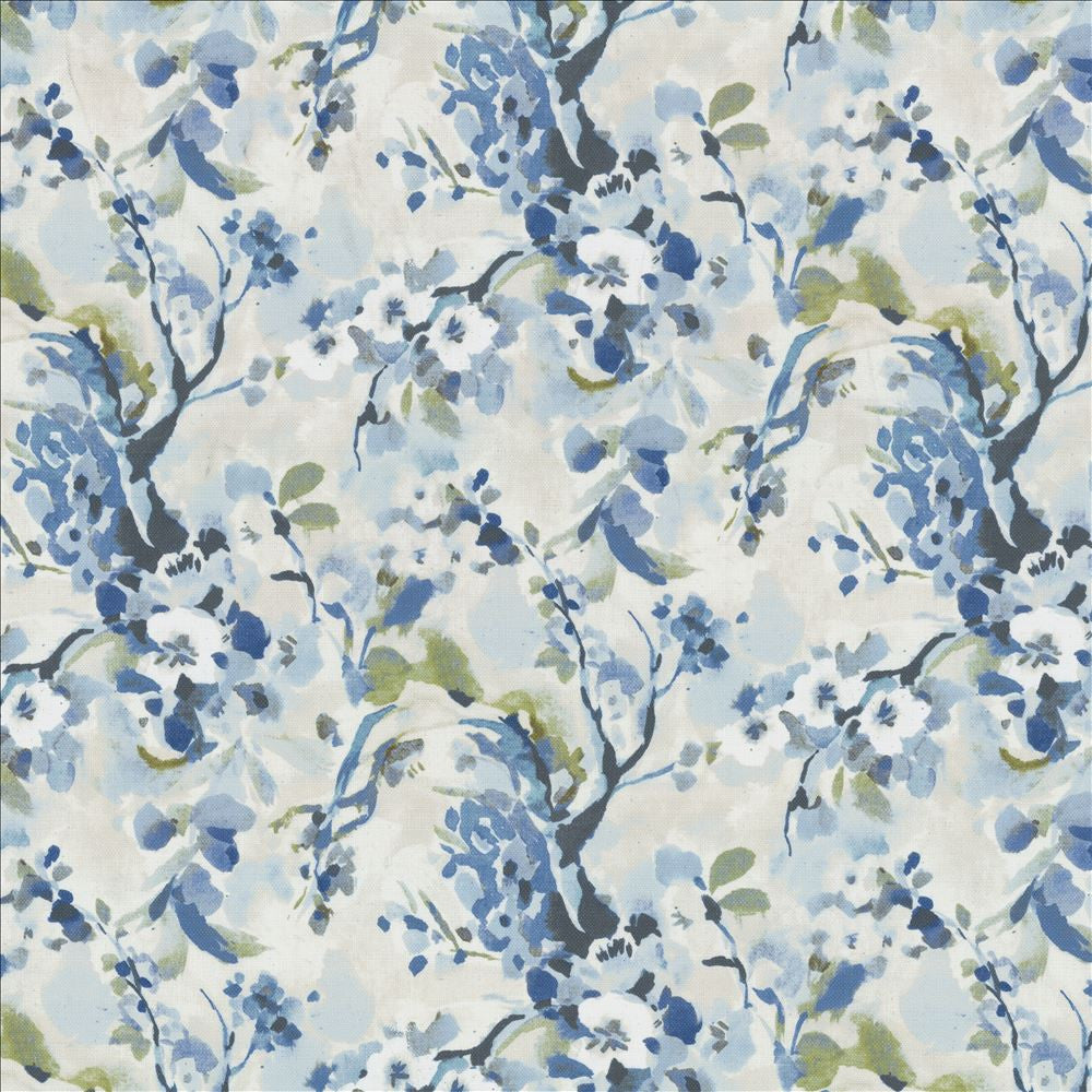 Manhattan Floral Sky Mist by Kasmir Fabric 1472 100% Cotton
 SOUTH KOREA </p><p>Repeat: Horizontal: 27 2/8 inches and Vertical: 24 2/8 inches 54 - Fabric Carolina -