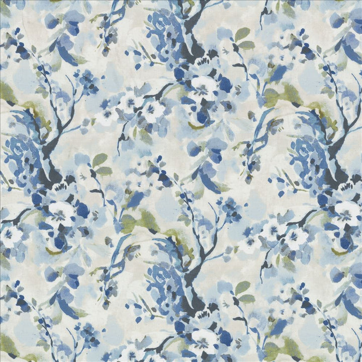 Manhattan Floral Sky Mist by Kasmir Fabric 1472 100% Cotton
 SOUTH KOREA </p><p>Repeat: Horizontal: 27 2/8 inches and Vertical: 24 2/8 inches 54 - Fabric Carolina -