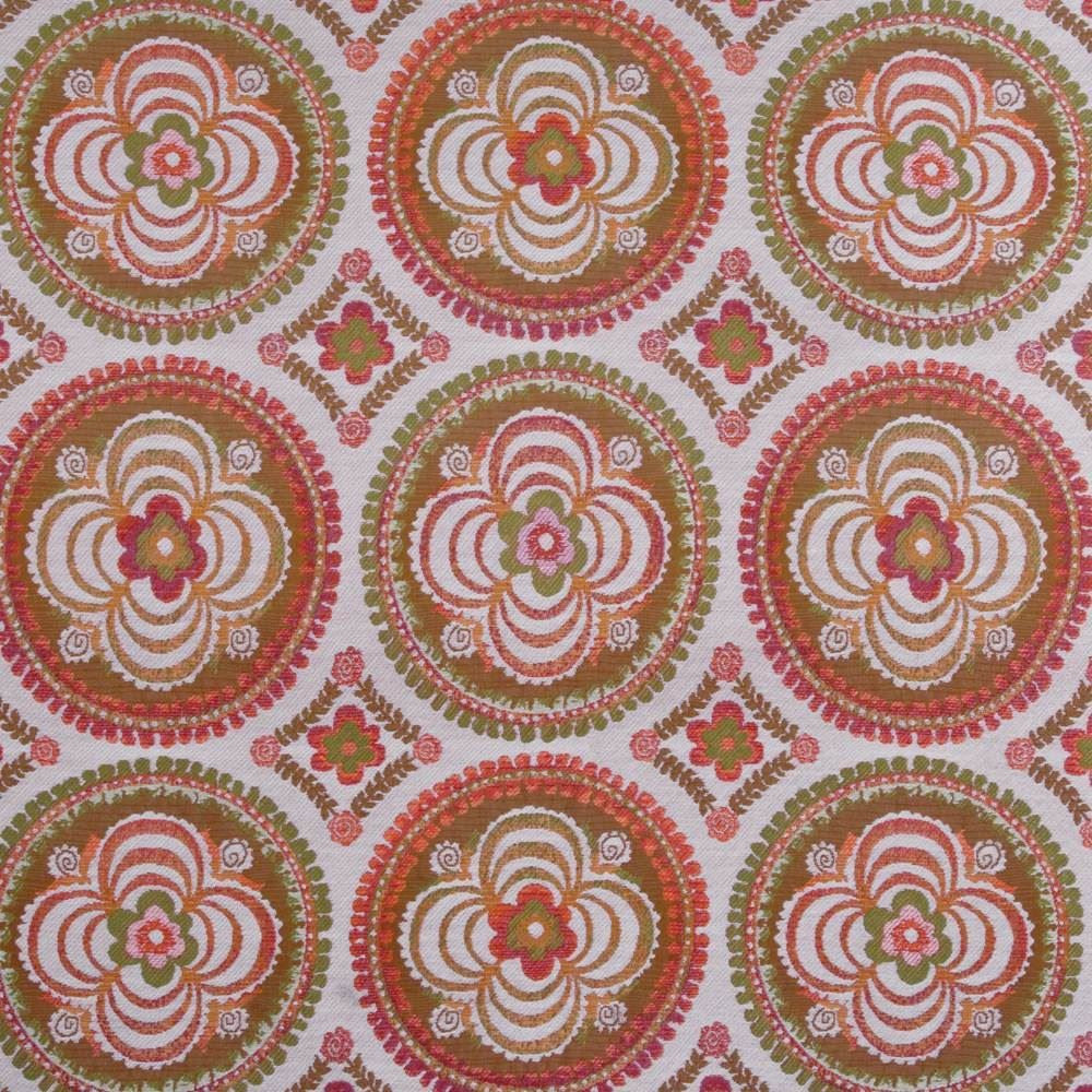 Maracay Orange Slice  by Kasmir Fabric See sample 80% Polyester
20% Rayon
 CHINA 12,000 Wyzenbeek Double Rubs </p><p>Repeat: Horizontal: 14 4/8 inches and Vertical: 14 4/8 inches 54  - Fabric Carolina -