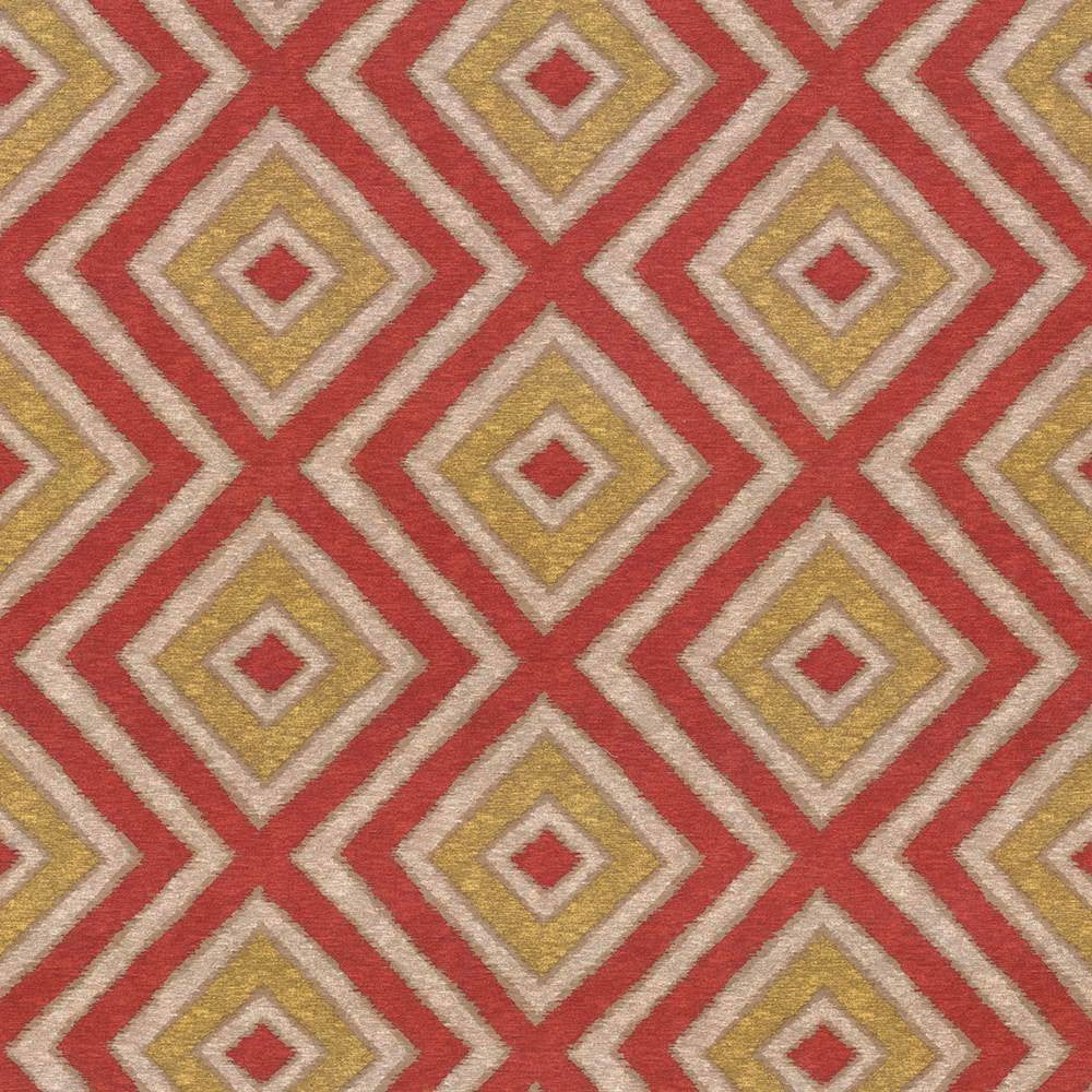 Marazzi Diamond Tomato by Kasmir Fabric 1434 CHINA 51,000 Wyzenbeek Double Rubs H: 18 inches, V:12 4/8 inches 54 - Fabric Carolina - Kasmir