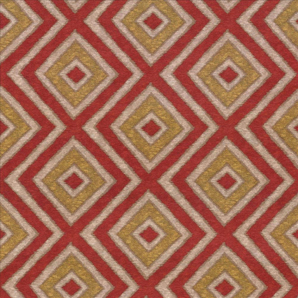 Marazzi Diamond Tomato by Kasmir Fabric 1434 100% Polyester
 CHINA 51,000 Wyzenbeek Double Rubs Horizontal: 18 inches and Vertical: 12 4/8 inches 54 - Fabric Carolina -