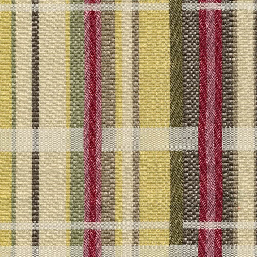 Marconi Plaid Berry Limeade  by Kasmir Fabric See sample 86% Cotton
14% Rayon
 USA 36,000 Wyzenbeek Double Rubs </p><p>Repeat: Horizontal: 6 6/8 inches and Vertical: 6 7/8 inches 54  - Fabric Carolina -