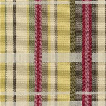 Marconi Plaid Berry Limeade by Kasmir Fabric 1397 86% Cotton 14% Rayon USA 36,000 Wyzenbeek Double Rubs H: 6 6/8 inches, V: 6 7/8 inches 54 - 55 - Fabric Carolina - Kasmir